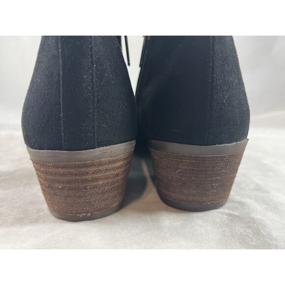 Circus by Sam Edelman Ankle Booties Boots Size 8 Black Suede Preston Side Zip - Picture 7 of 11